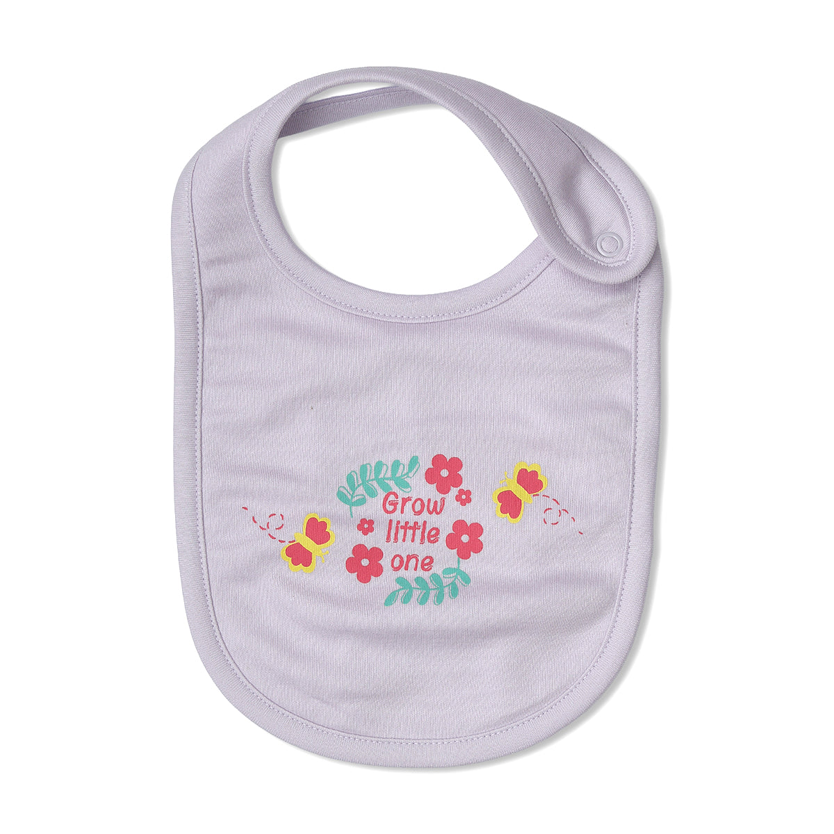 Baby Unisex Floral Print And Placement Print Bib Pack Of 2, Pink And Lavender