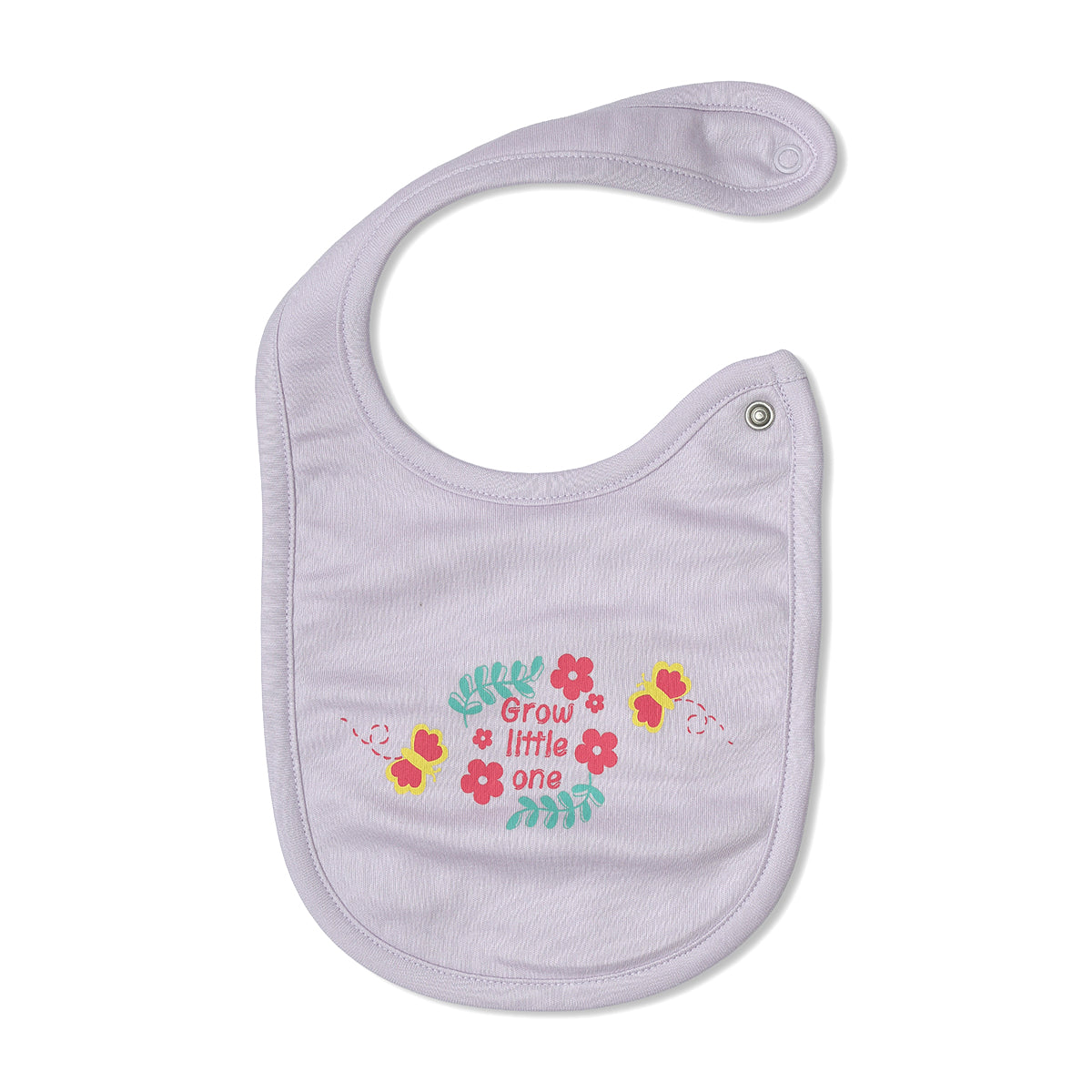 Baby Unisex Floral Print And Placement Print Bib Pack Of 2, Pink And Lavender