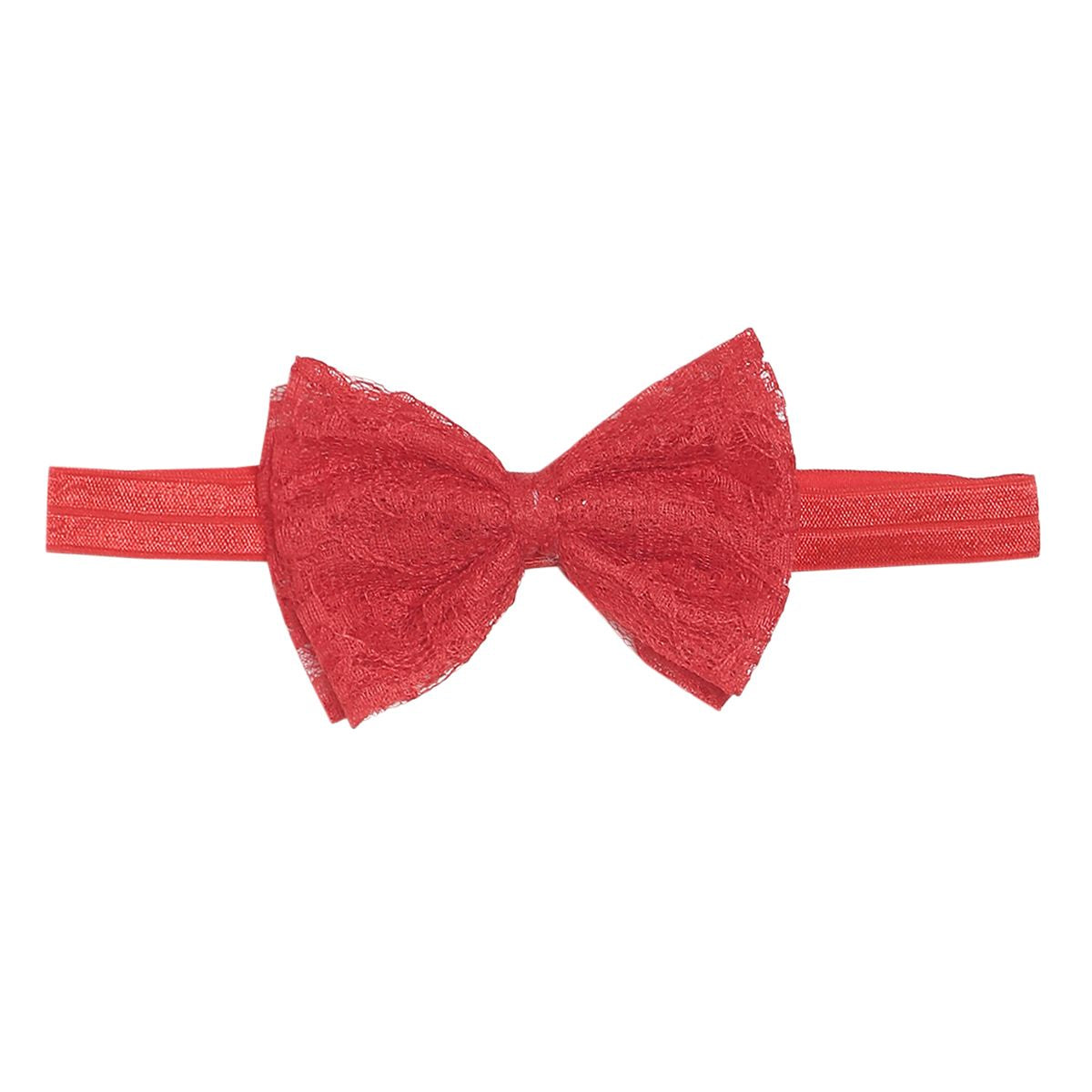 Girls Multicolor Lace Bow and Floral Headband Pack of 3 Hair Accessories