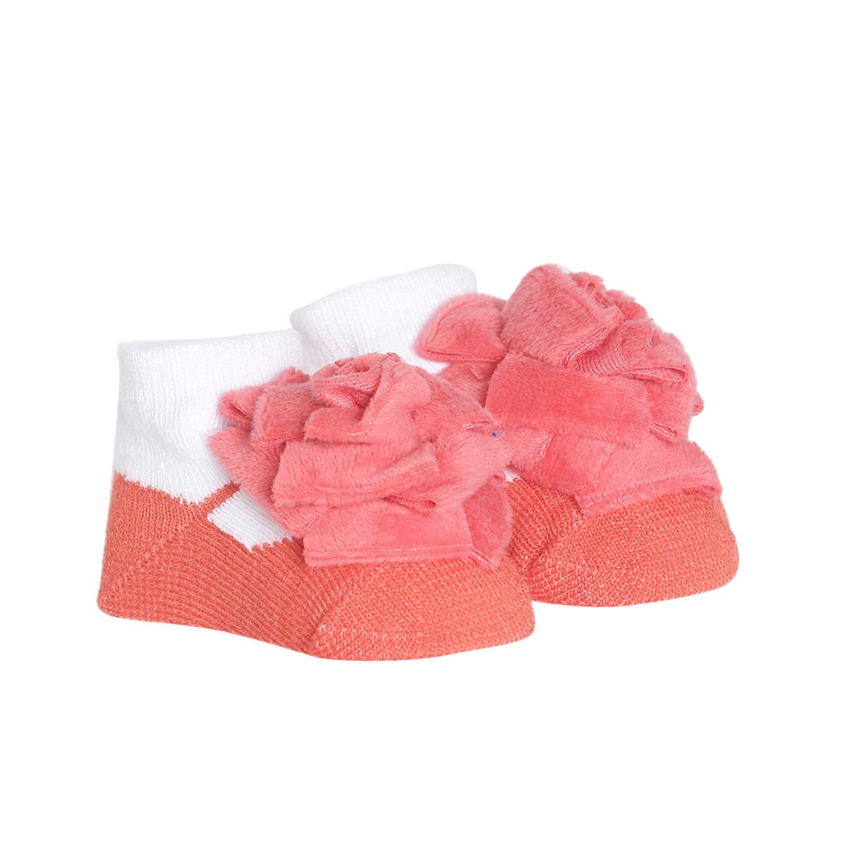Girls Pink Floral Booties and Headband Gift Set