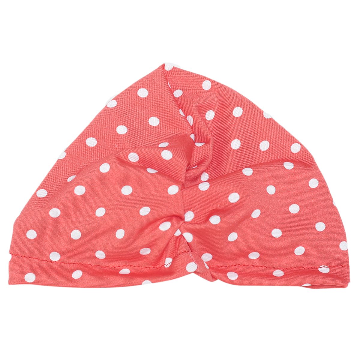 Girls Pink Polka Dot Knotted Cap