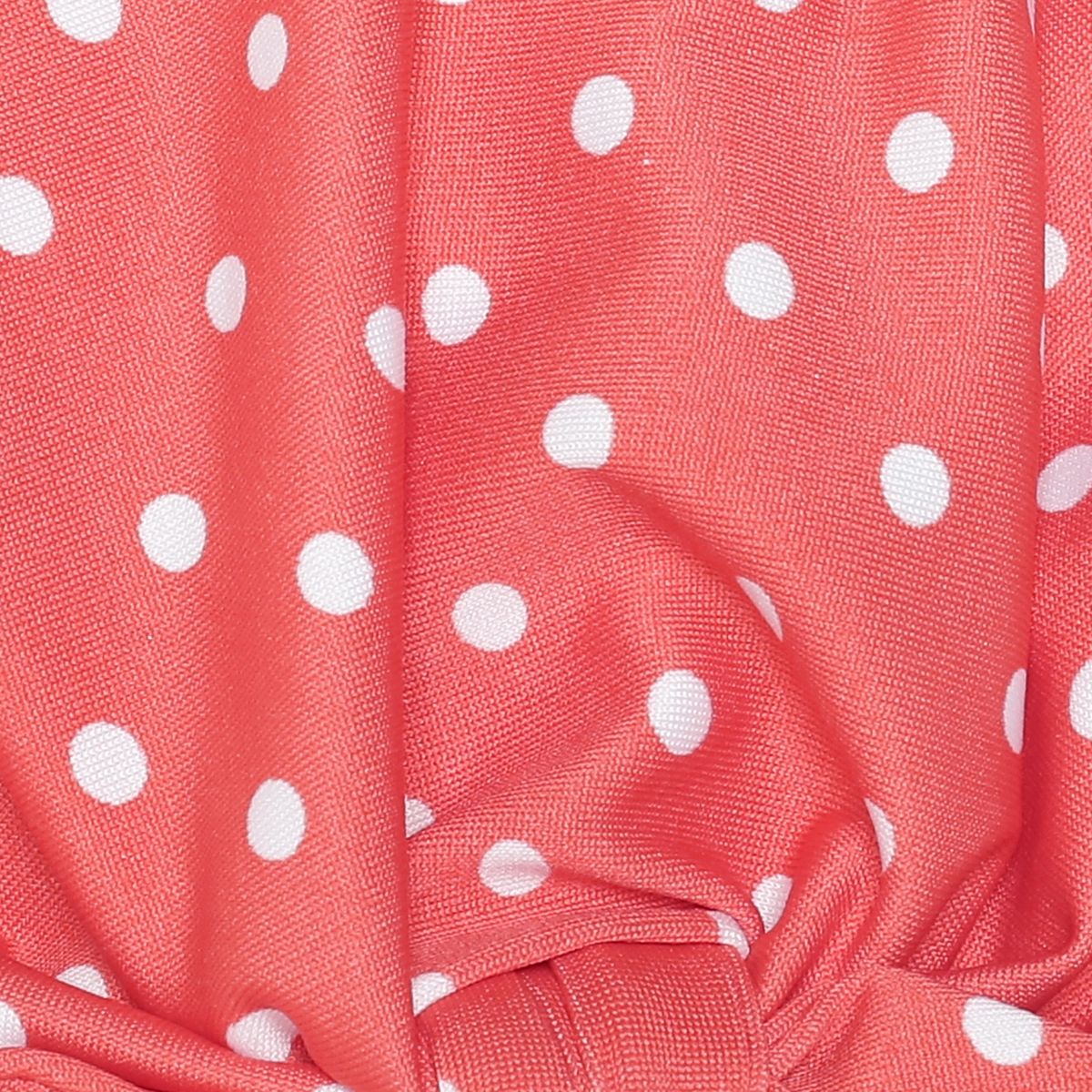 Girls Pink Polka Dot Knotted Cap