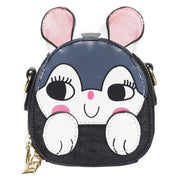 Girls Navy Blue Animal Face Mini Crossbody Coin Purse