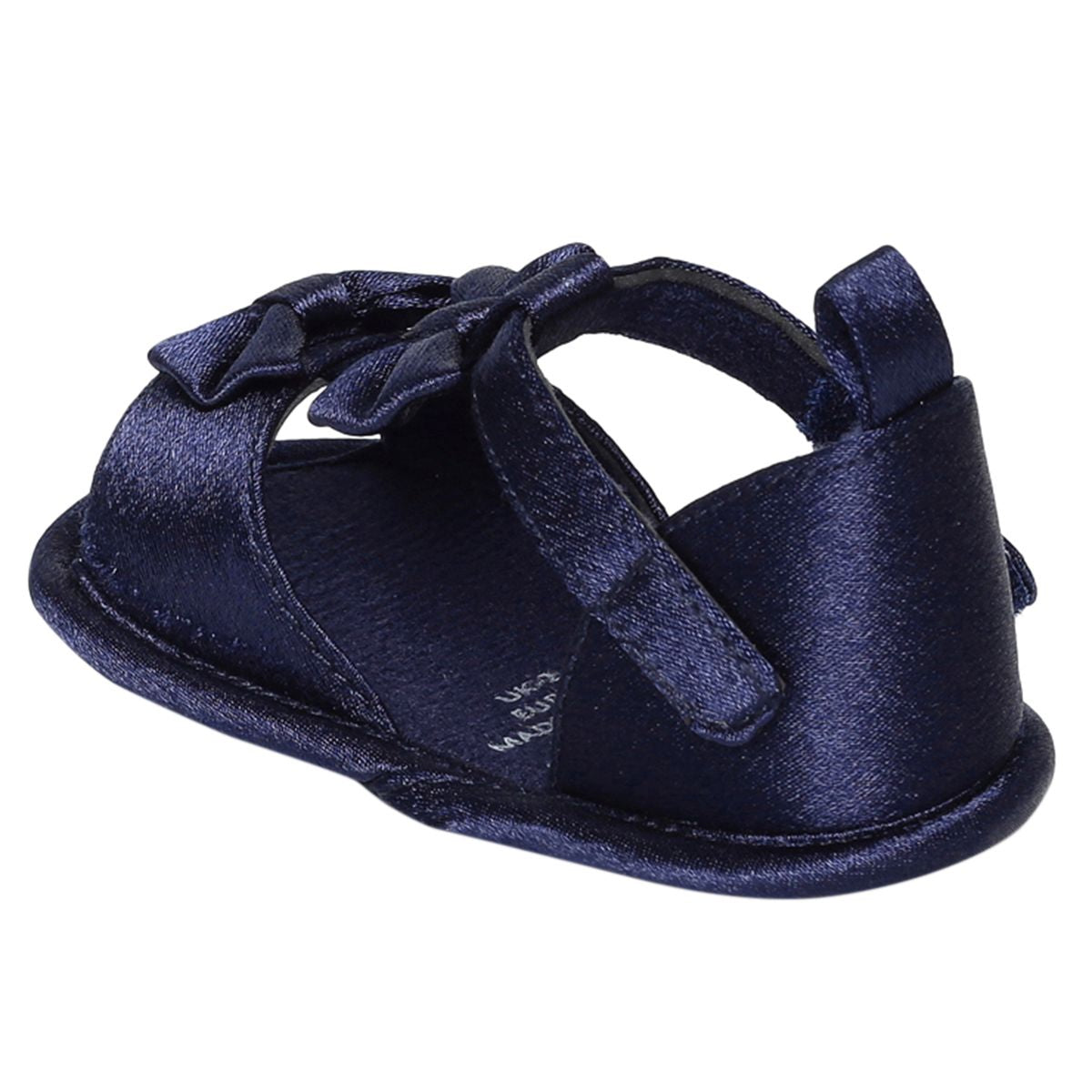 Baby Girls Navy Blue Satin Sandals Pack of 1 Bow Detail Party Wear