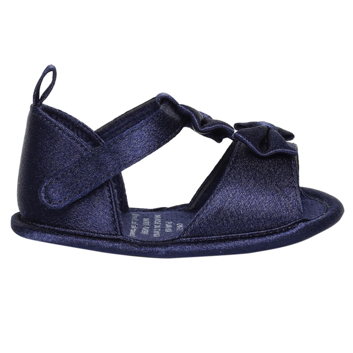 Baby Girls Navy Blue Satin Sandals Pack of 1 Bow Detail Party Wear