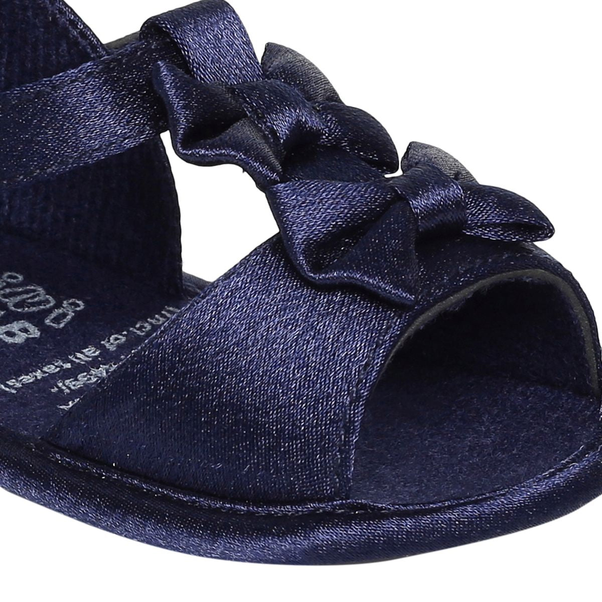 Baby Girls Navy Blue Satin Sandals Pack of 1 Bow Detail Party Wear