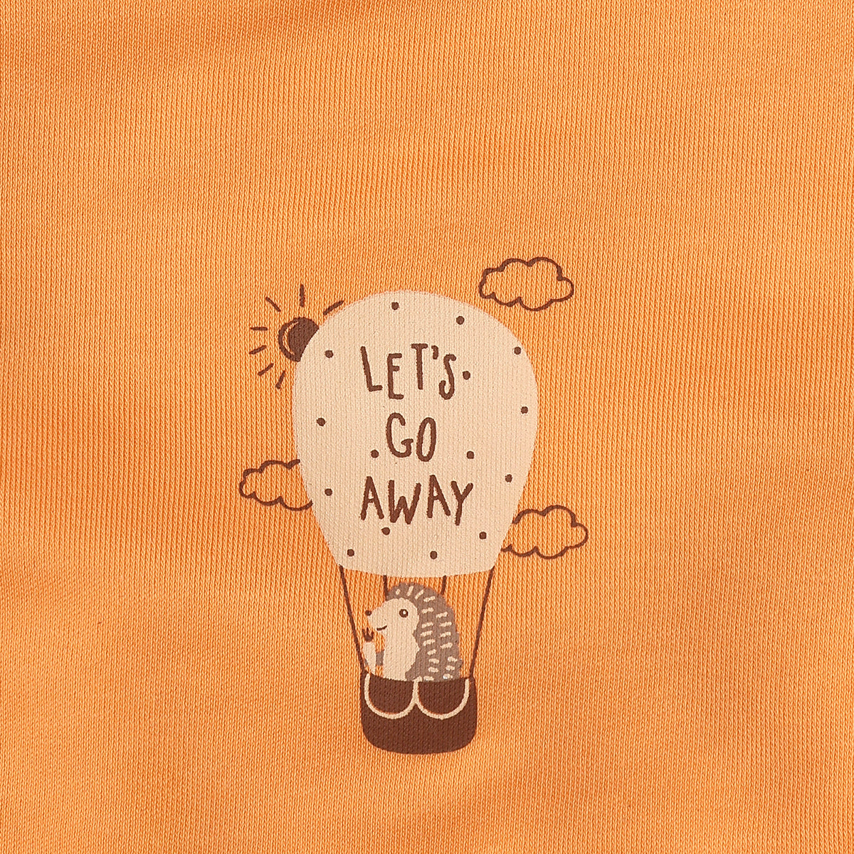 Baby Unisex Printed And Solid Bib Pack Of 2, Cream And Orange