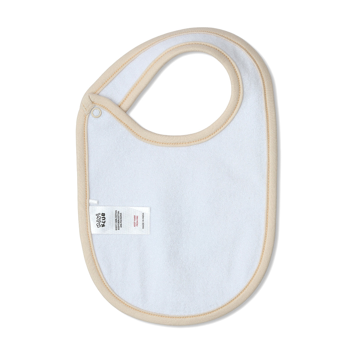 Baby Unisex Printed Bib Pack Of 2, Beige And Brown