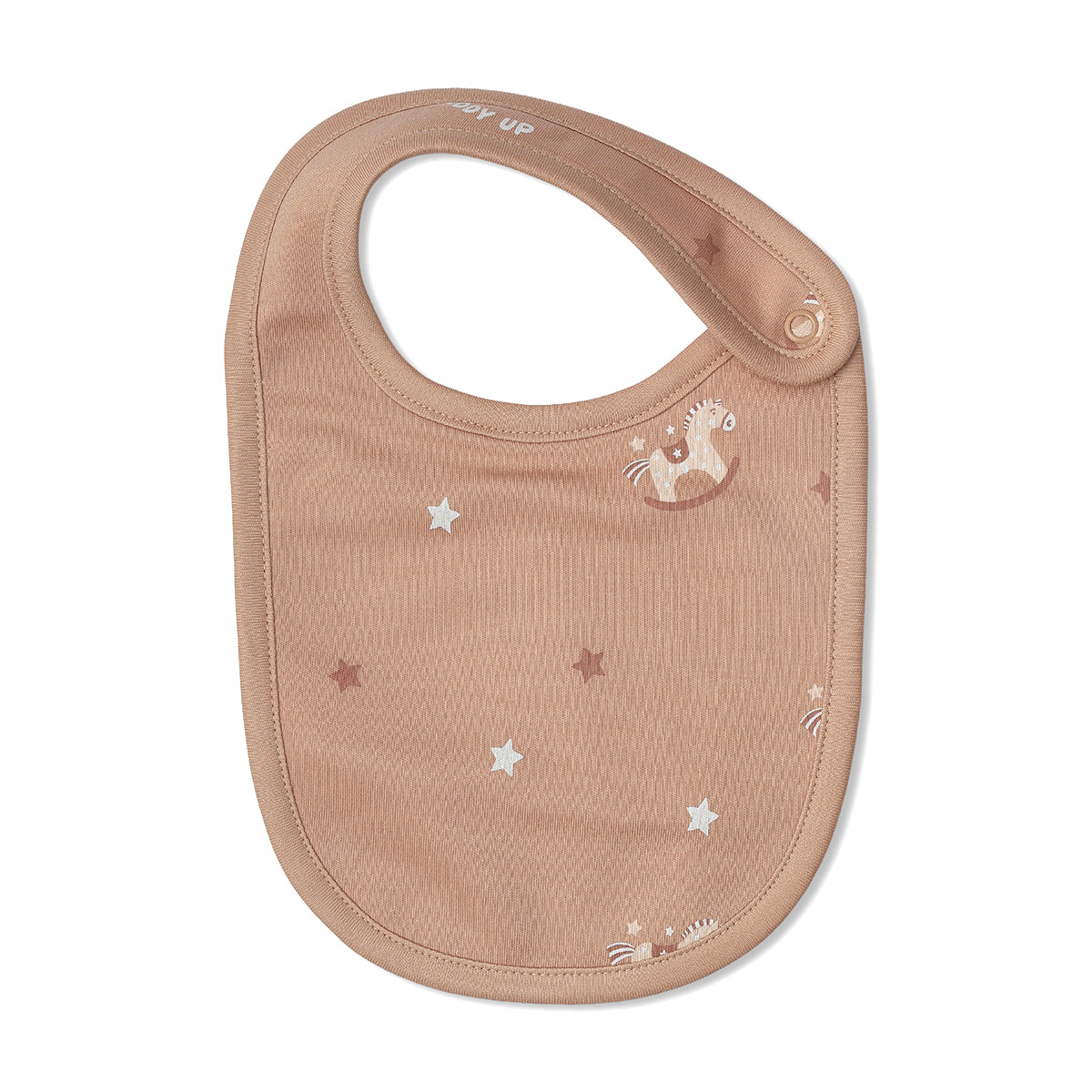 Baby Unisex Printed Bib Pack Of 2, Beige And Brown