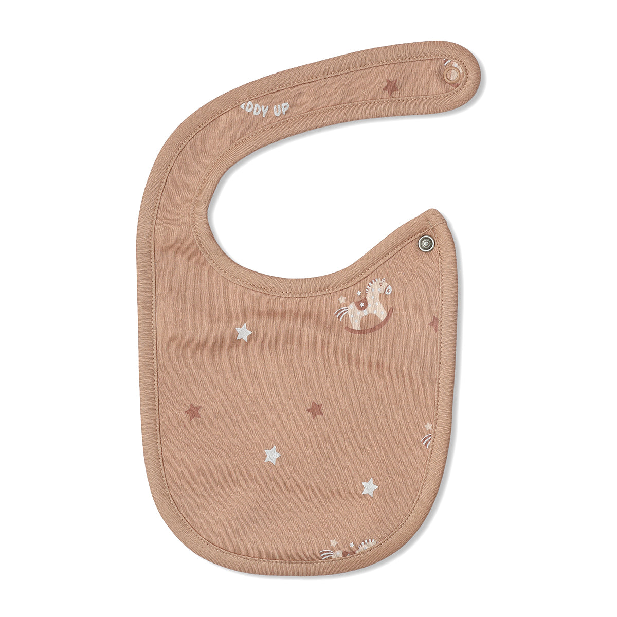 Baby Unisex Printed Bib Pack Of 2, Beige And Brown