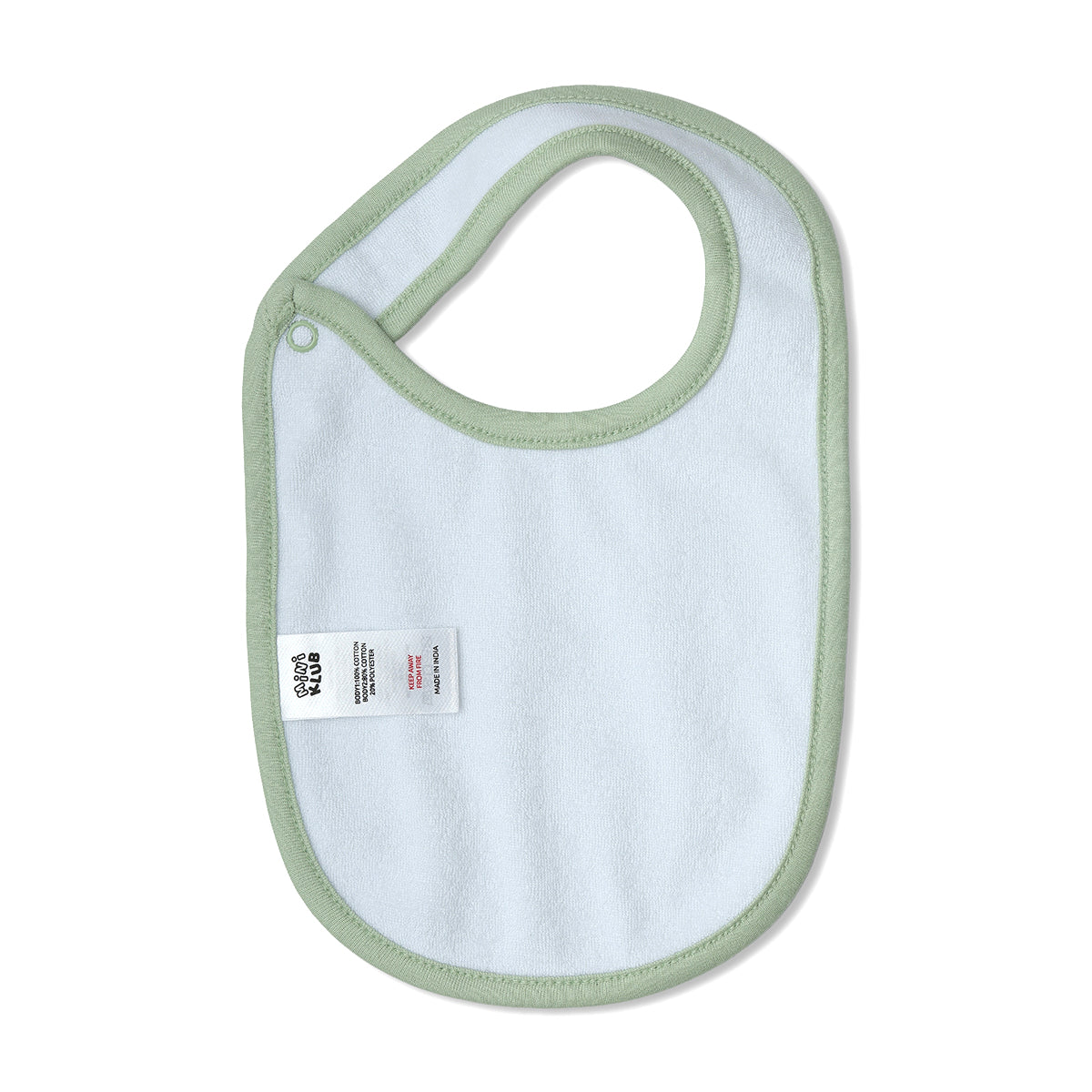 Baby Unisex Printed Bib Pack Of 2, Green And Beige