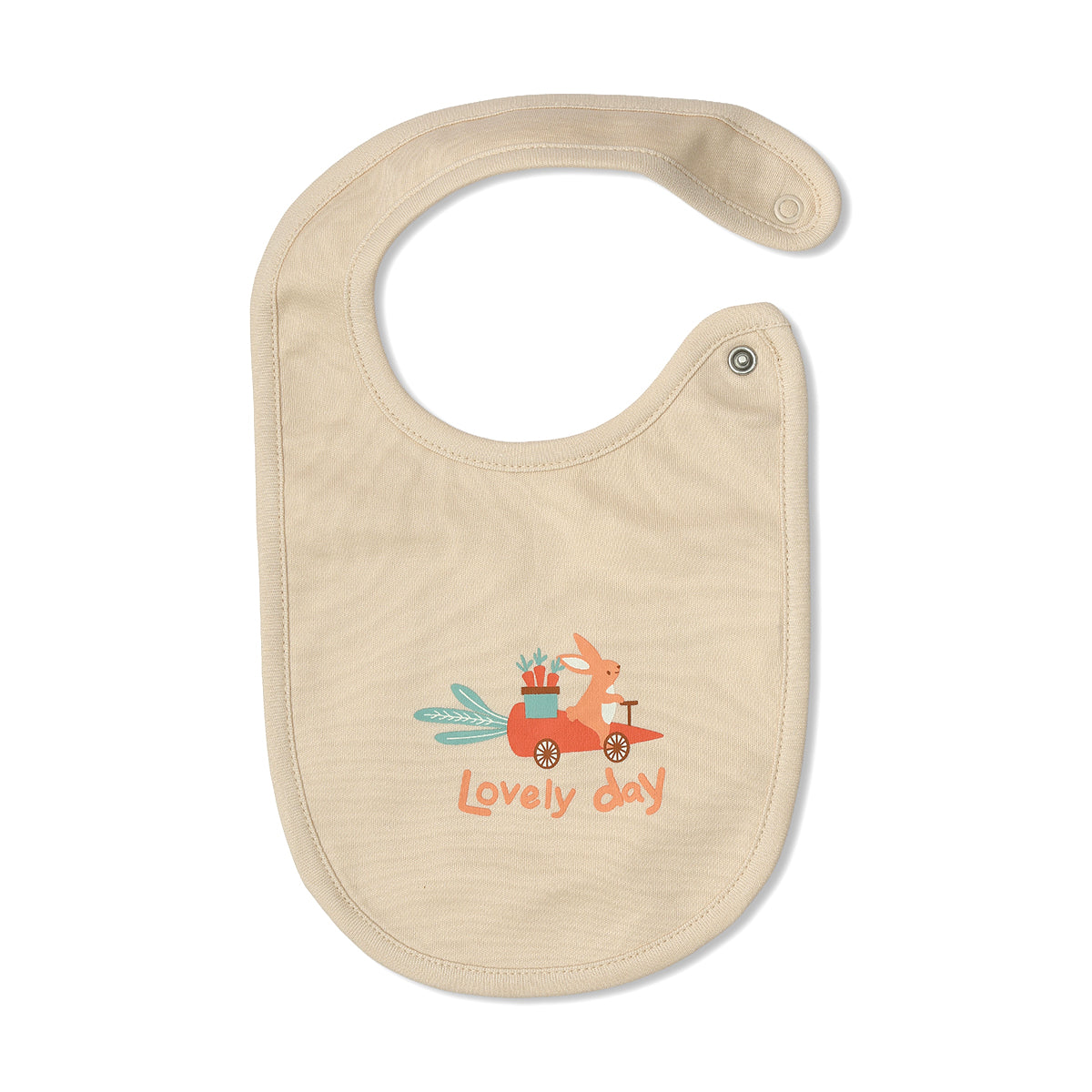 Baby Unisex Printed Bib Pack Of 2, Green And Beige