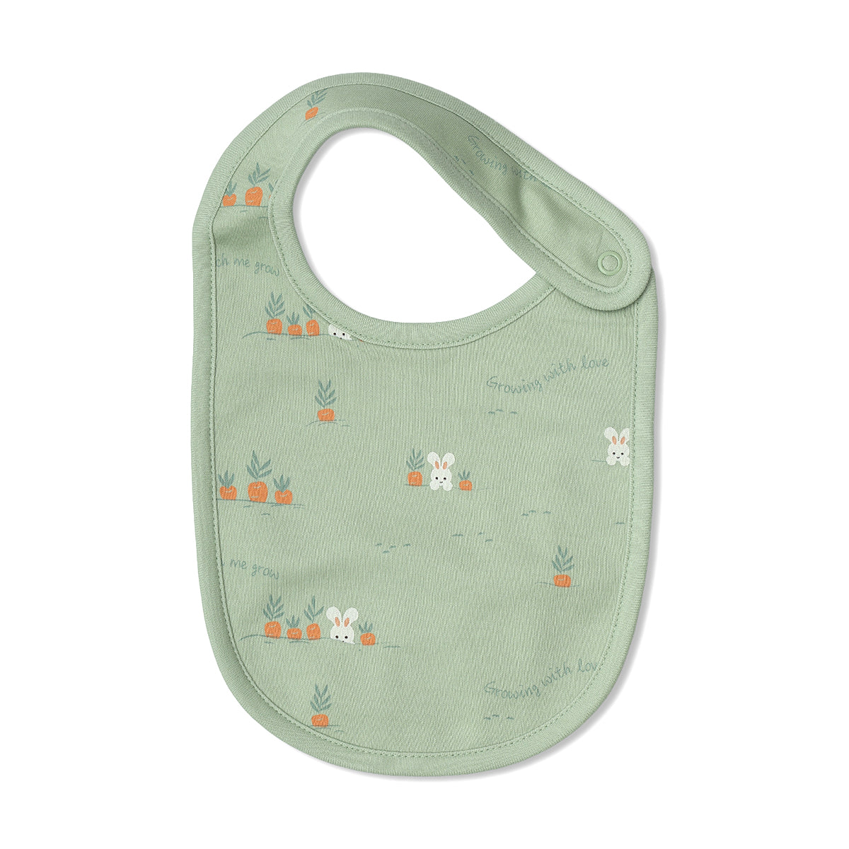 Baby Unisex Printed Bib Pack Of 2, Green And Beige