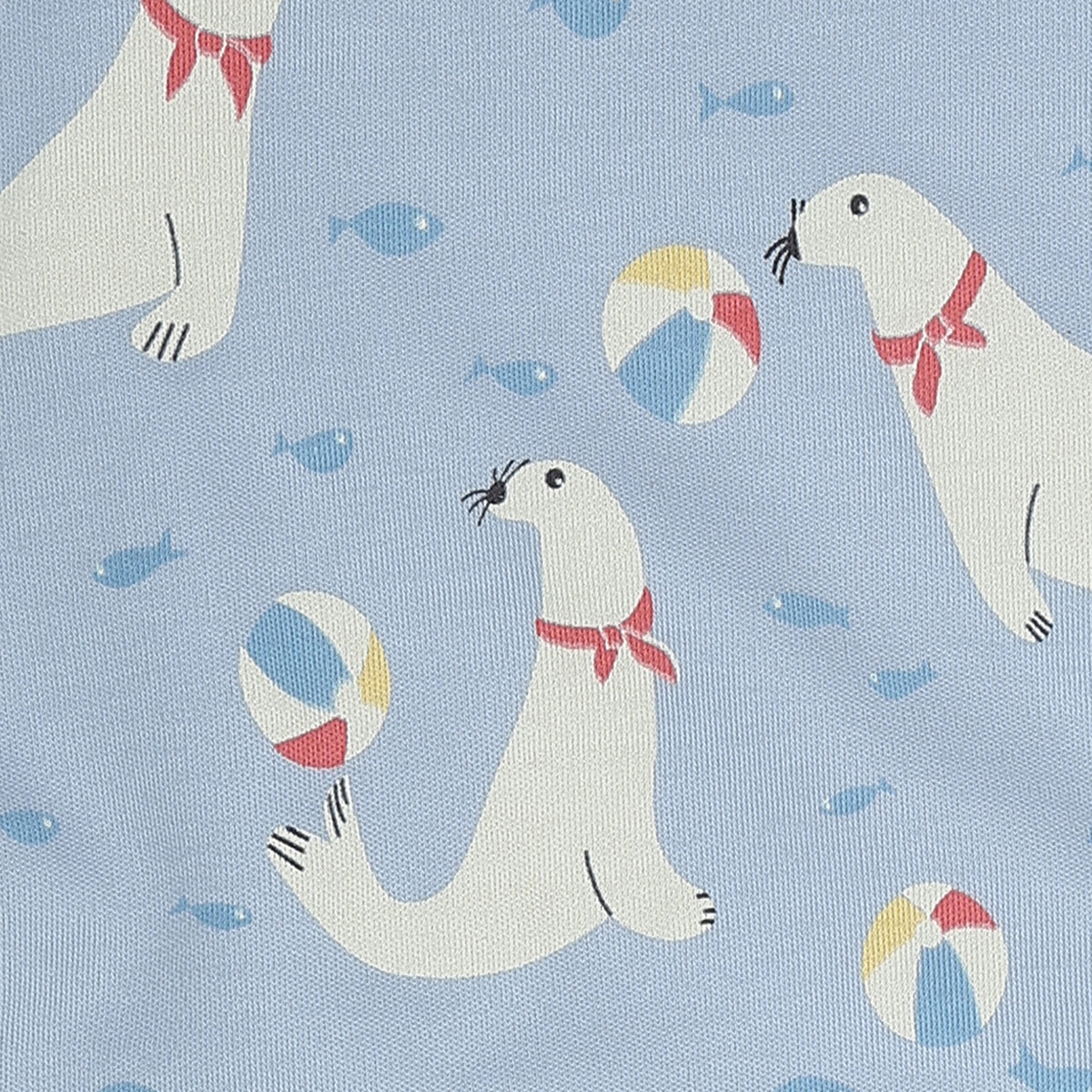 Baby Unisex Printed Burp Cloth Set Of 2, Blue And Coral