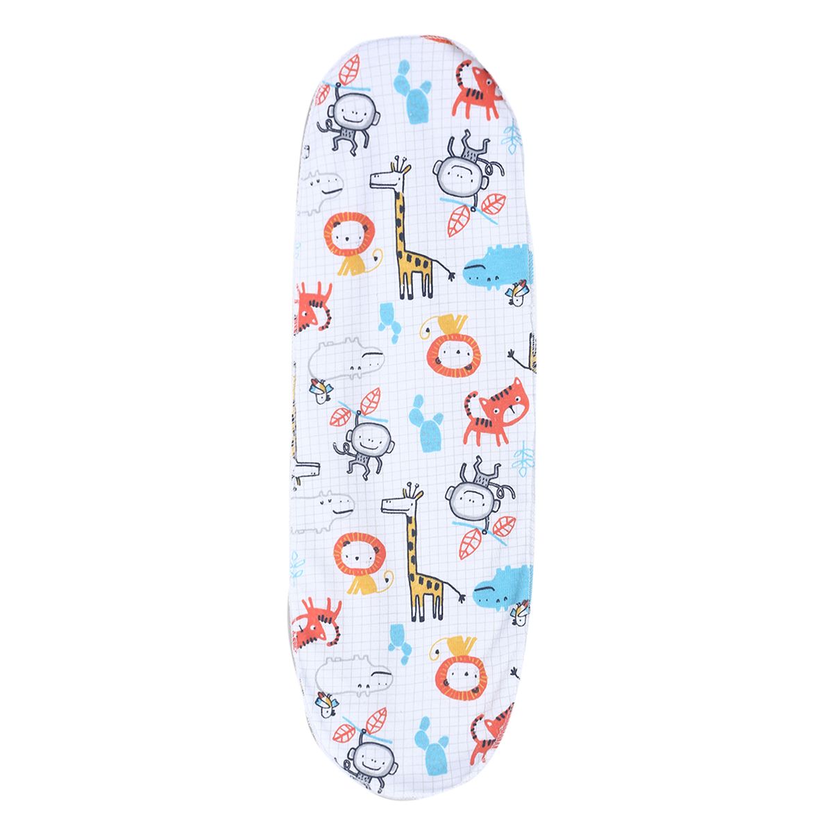 Baby Unisex White and Blue Cotton Mattress Pack of 2 Animal Printed Nursery Essential