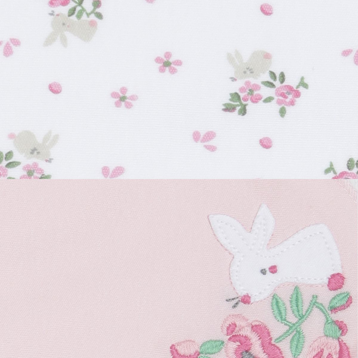 Girls Pink Floral Print Burp Cloth Pack of 2 Soft & Absorbent Feeding Cloths