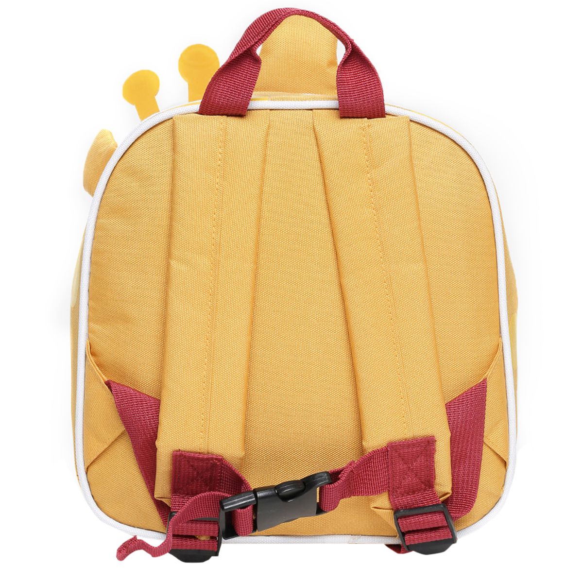 Yellow Animal Print Backpack with Front Pocket Adjustable Straps Travel Backpack