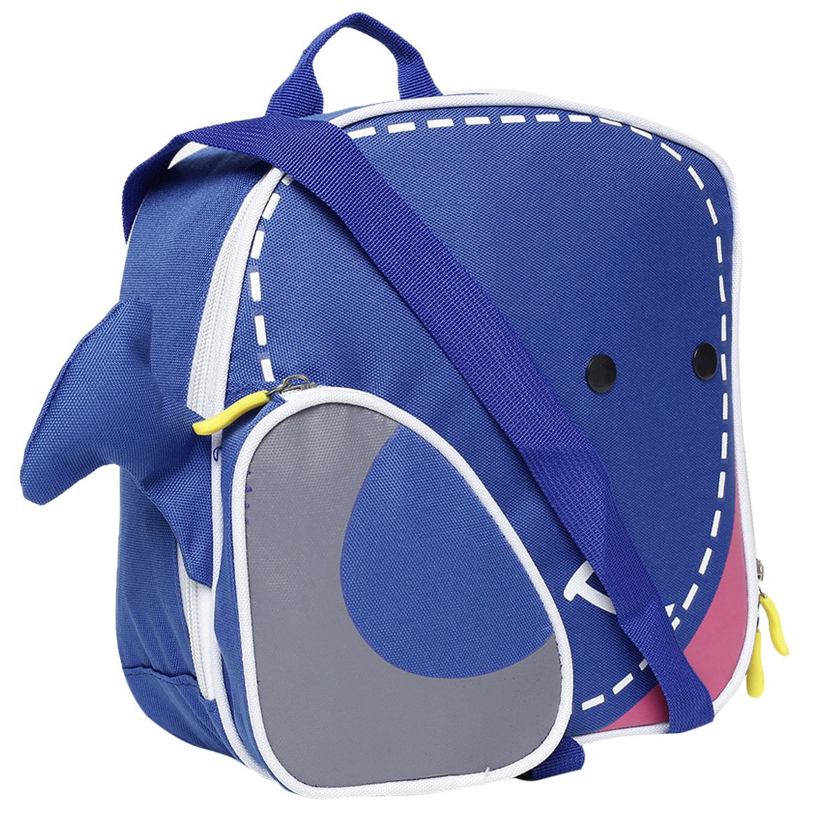 Blue Whale Print Backpack with Front Pocket Adjustable Straps Travel Backpack