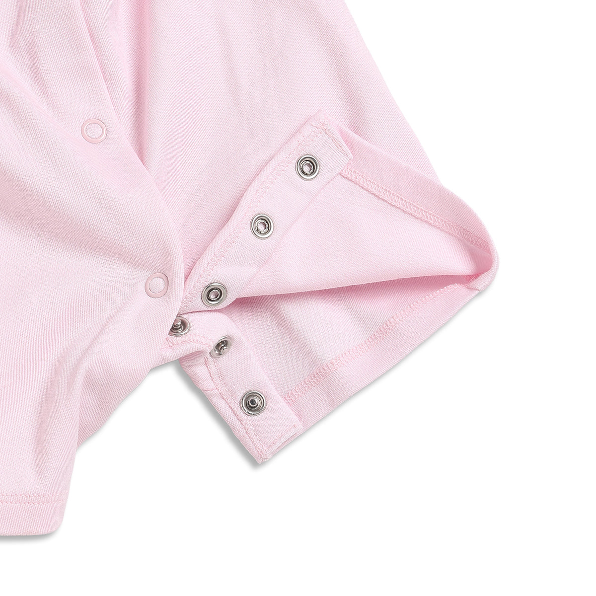 Baby Girls Flutter Sleeve Romper With Cap Light Pink
