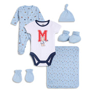 Baby Boys 6 Piece Clothing Gift Set Blue