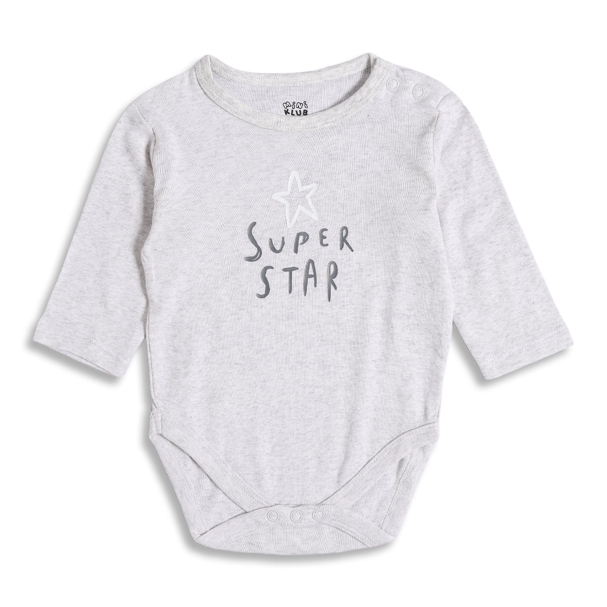 Baby Unisex Grey Super Star Bodysuit Gift Set with Cap, Mittens and Booties