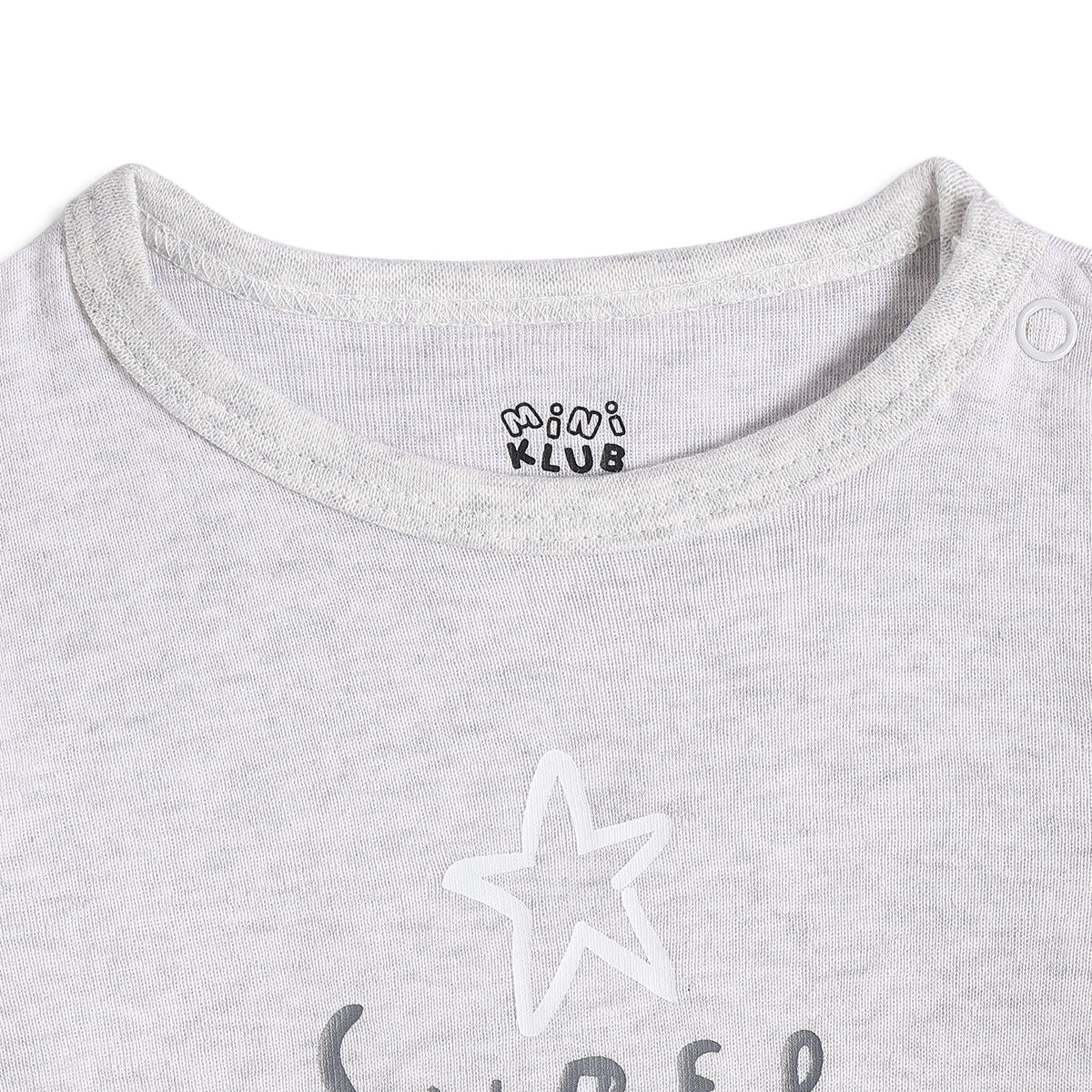 Baby Unisex Grey Super Star Bodysuit Gift Set with Cap, Mittens and Booties