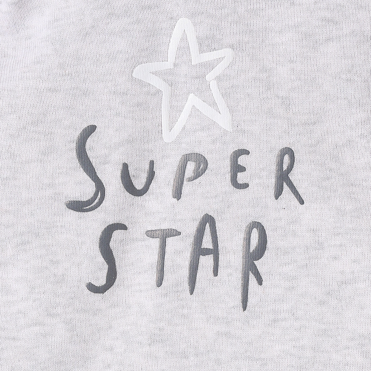 Baby Unisex Grey Super Star Bodysuit Gift Set with Cap, Mittens and Booties