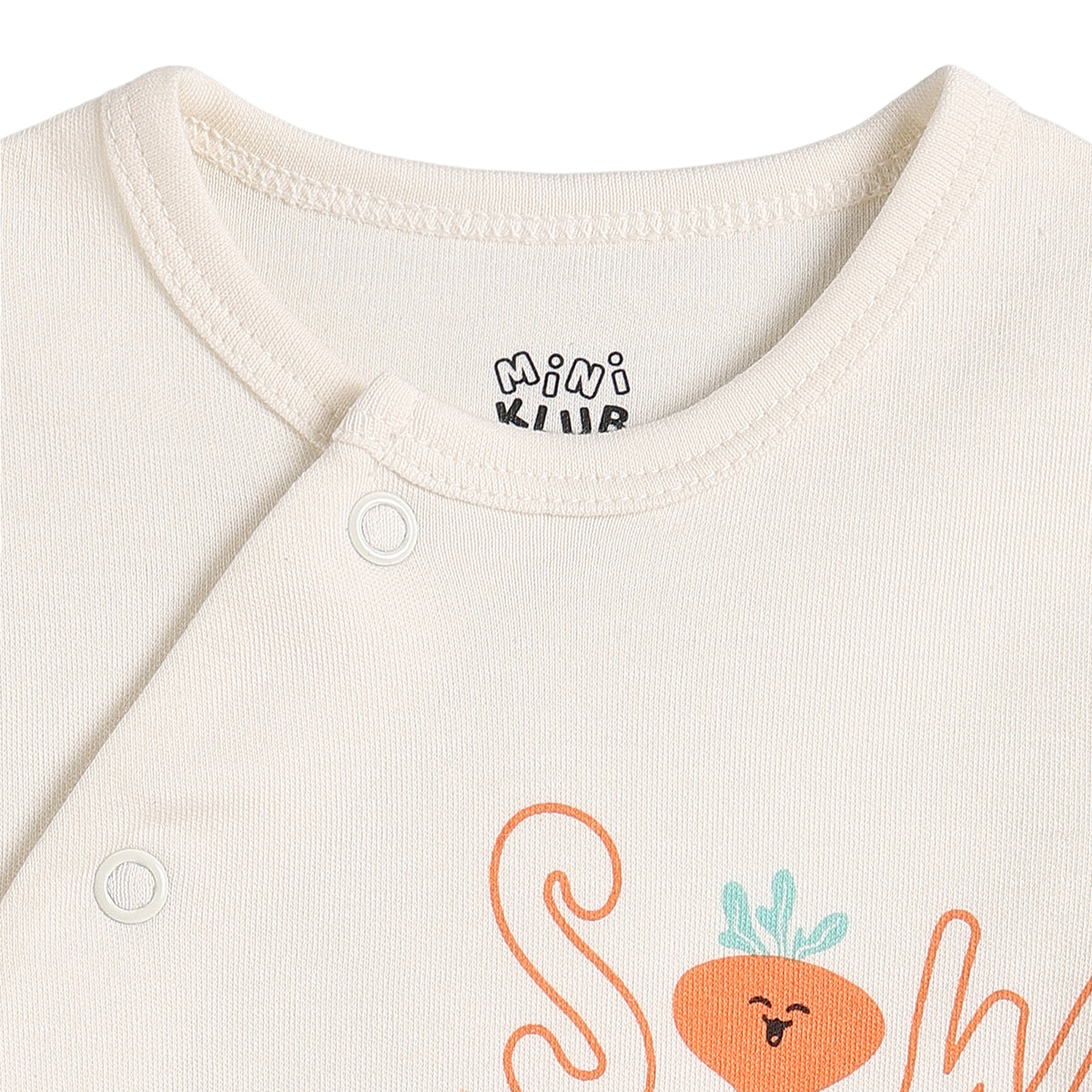 Baby Unisex Short Sleeve Romper With Cap Cream