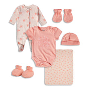 Baby Girls 6 Piece Clothing Set Peach