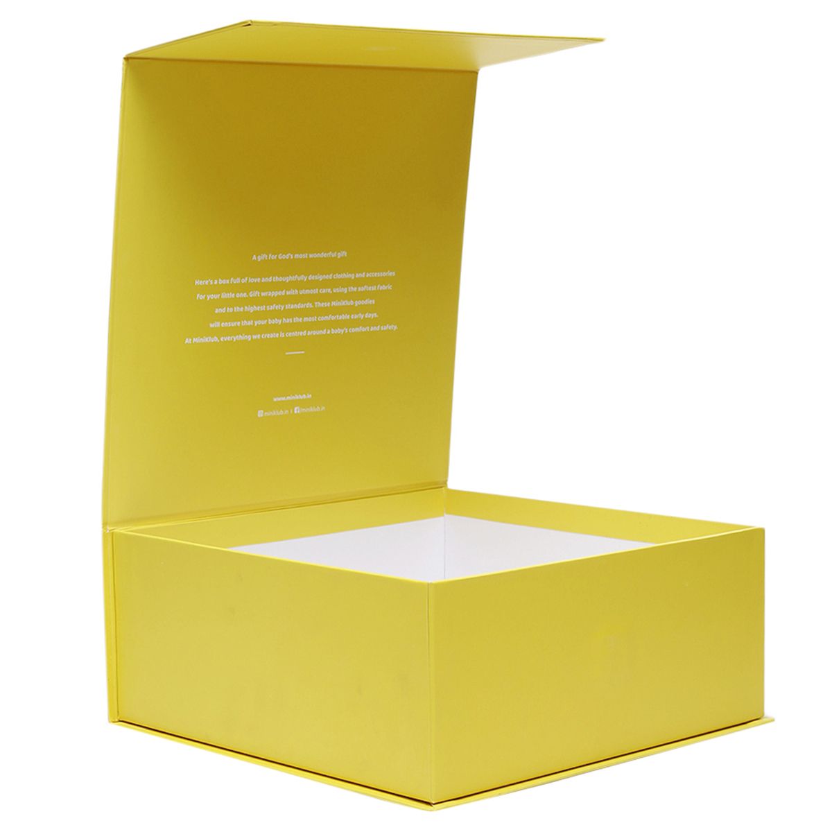 Yellow Gift Storage Box with Magnetic Closure Keepsake Organizer Box