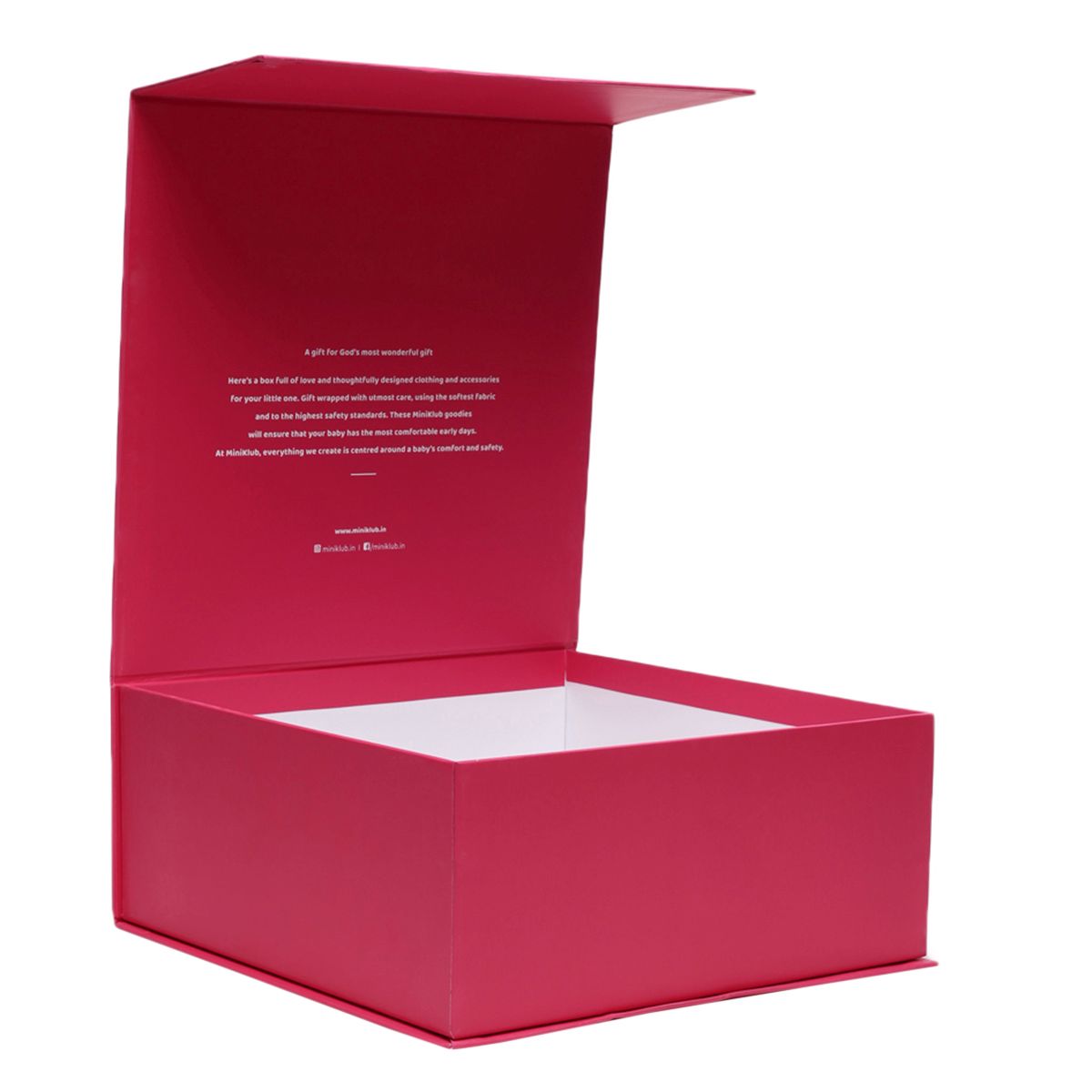 Pink Gift Storage Box with Magnetic Closure Keepsake Organizer Box