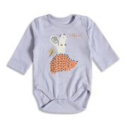 Baby Unisex Blue Cotton Animal Print Regular Fit Casual Bodysuit