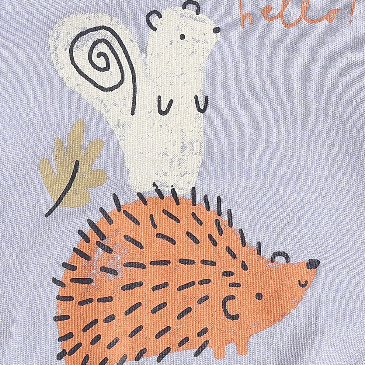 Baby Unisex Blue Cotton Animal Print Regular Fit Casual Bodysuit