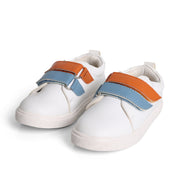 Baby Boys White Colourblock Casual Velcro Sneakers
