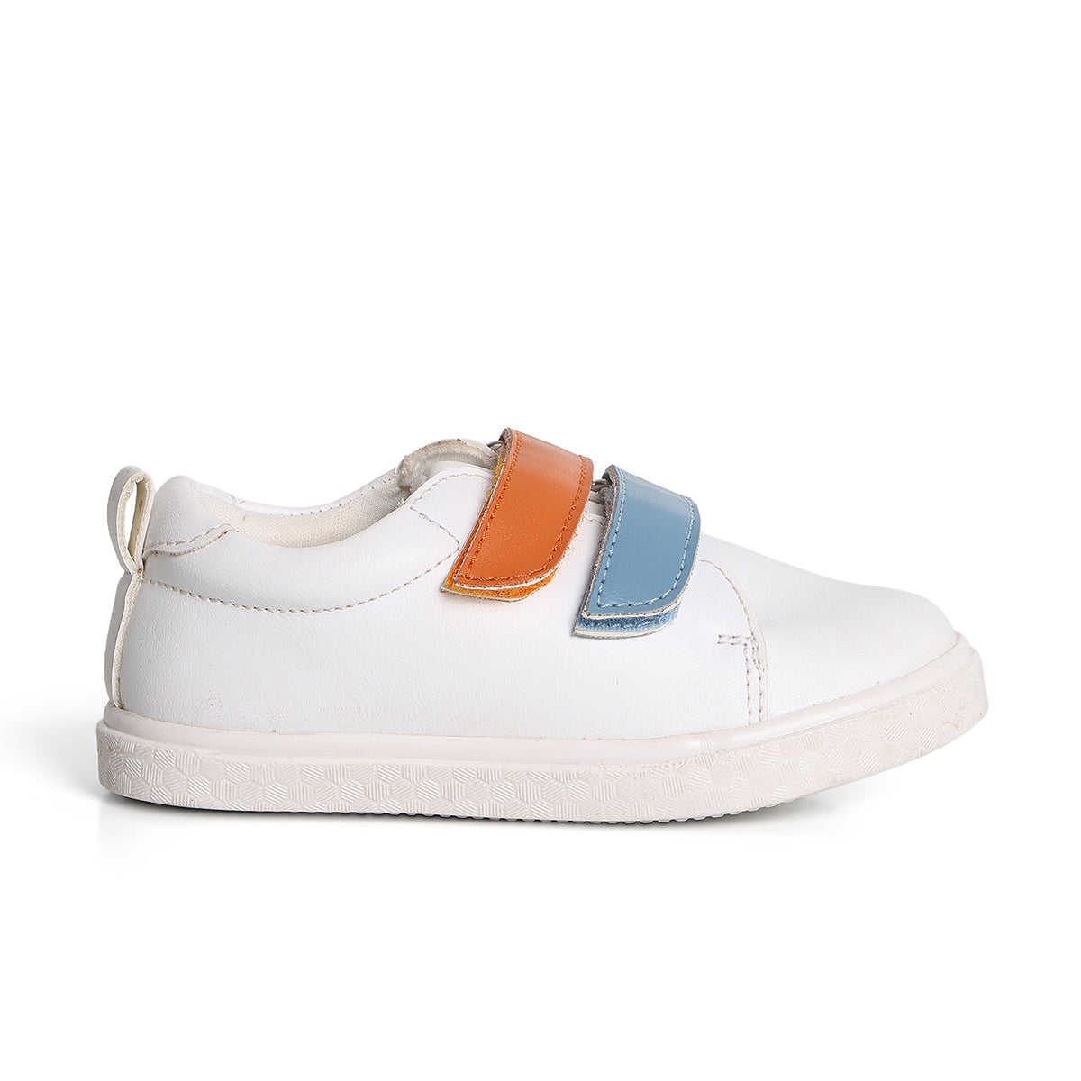 Baby Boys White Colourblock Casual Velcro Sneakers