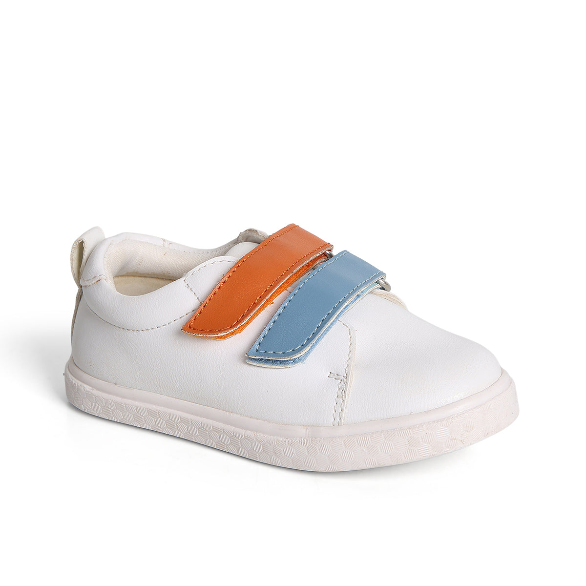 Baby Boys White Colourblock Casual Velcro Sneakers
