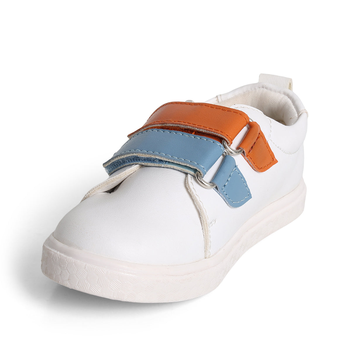 Baby Boys White Colourblock Casual Velcro Sneakers