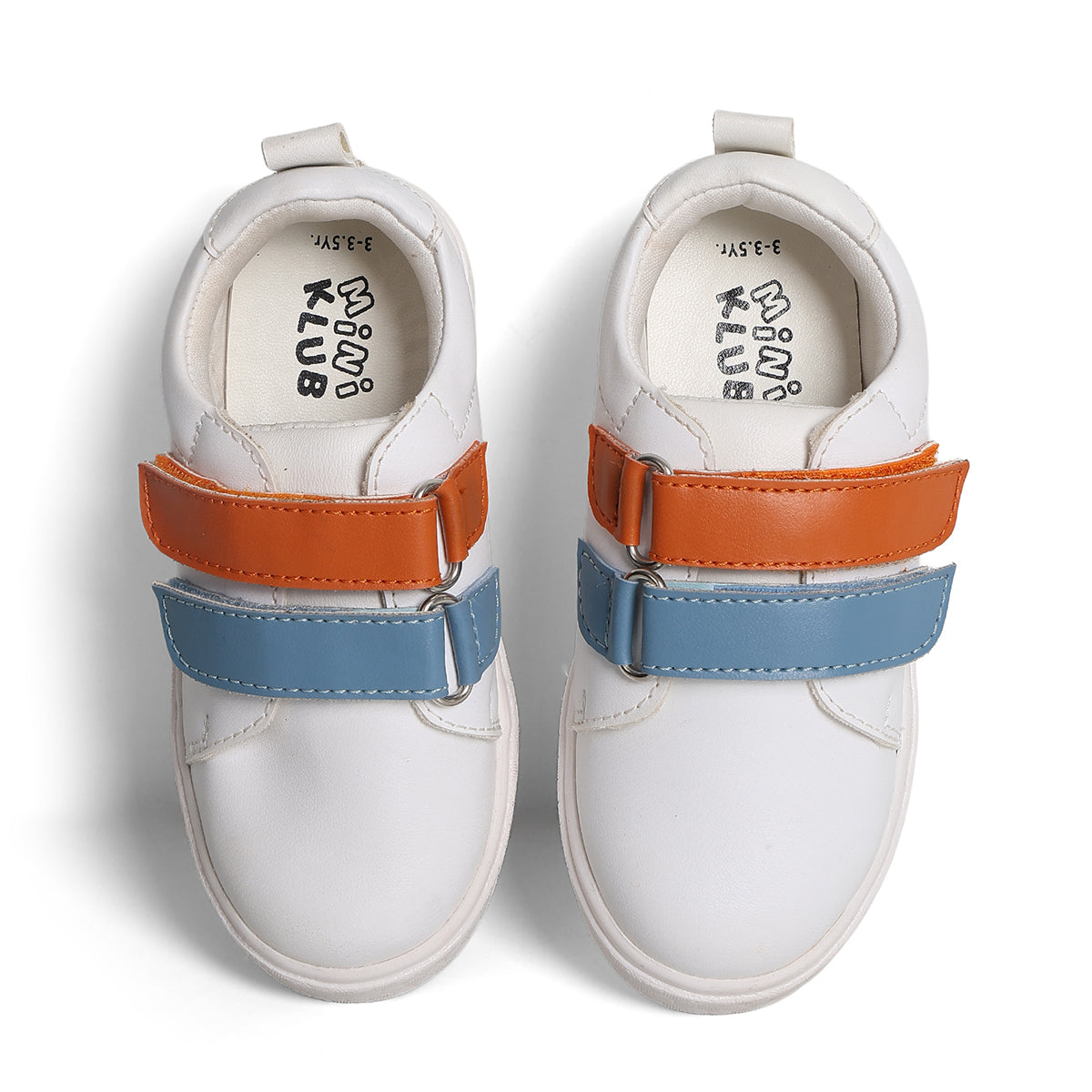 Baby Boys White Colourblock Casual Velcro Sneakers