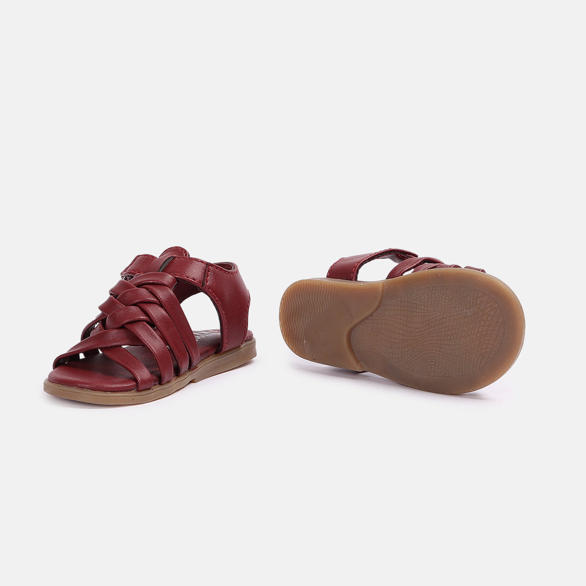 Girls Maroon Sandals