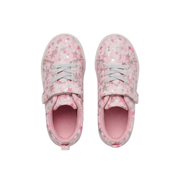 Baby Girls Pink Textile Sneakers Star Print Hook-and-Loop Casual Shoes