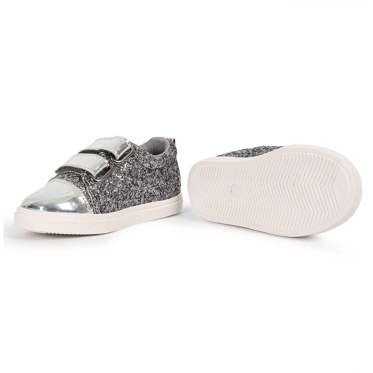 Girls Slip Ons Hs Silver