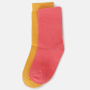 Girls Yellow/Pink Socks
