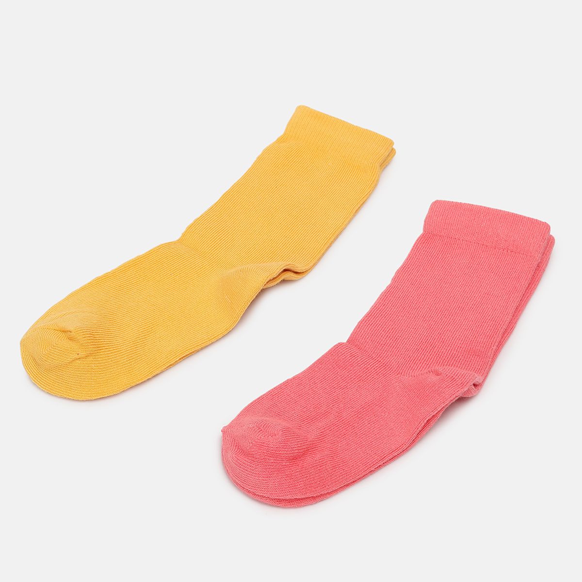 Girls Yellow/Pink Socks