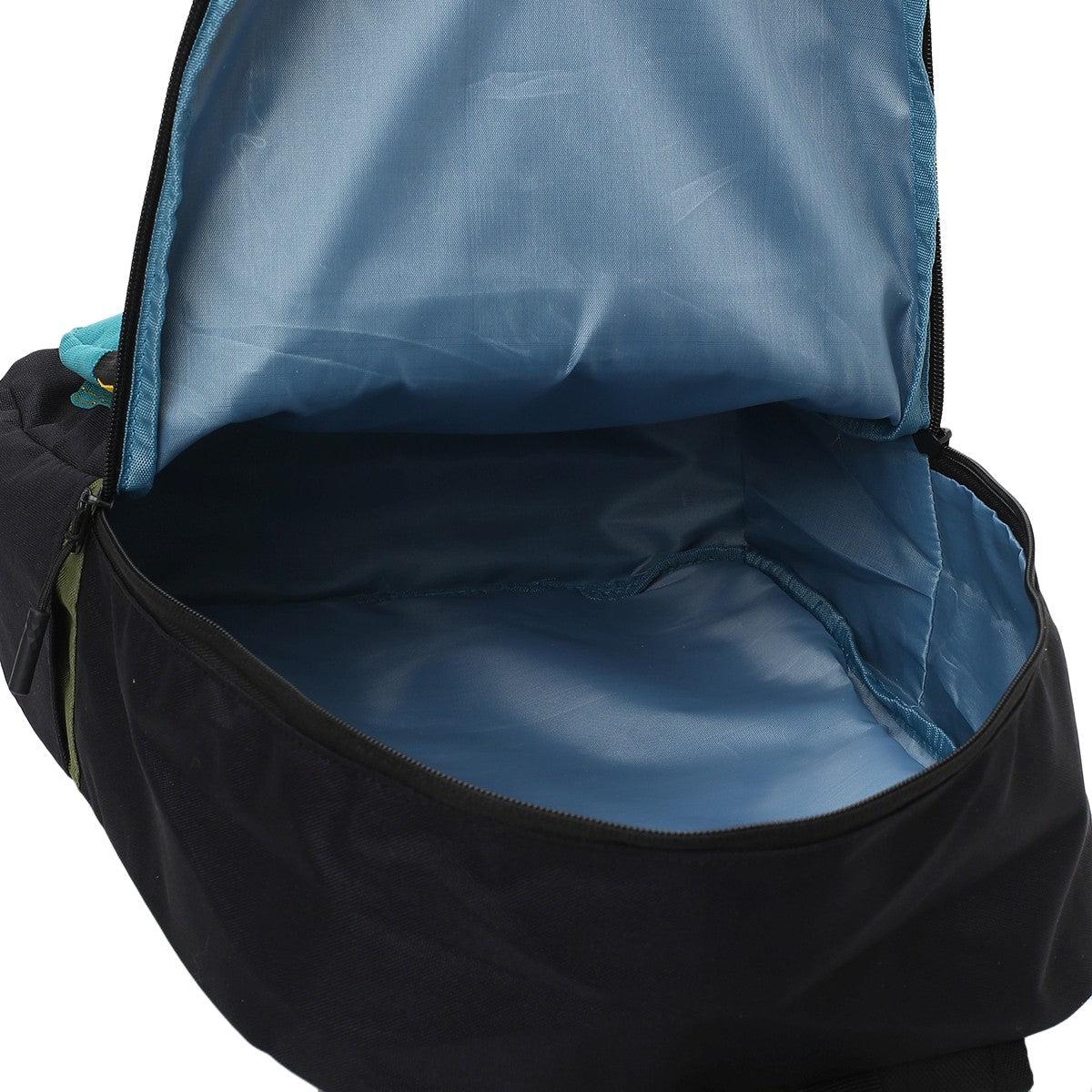 Boys Black, Olive Green, Yellow and Teal Blue Polyester Multi-Compartment Backpack Pack of 1 School Accessory