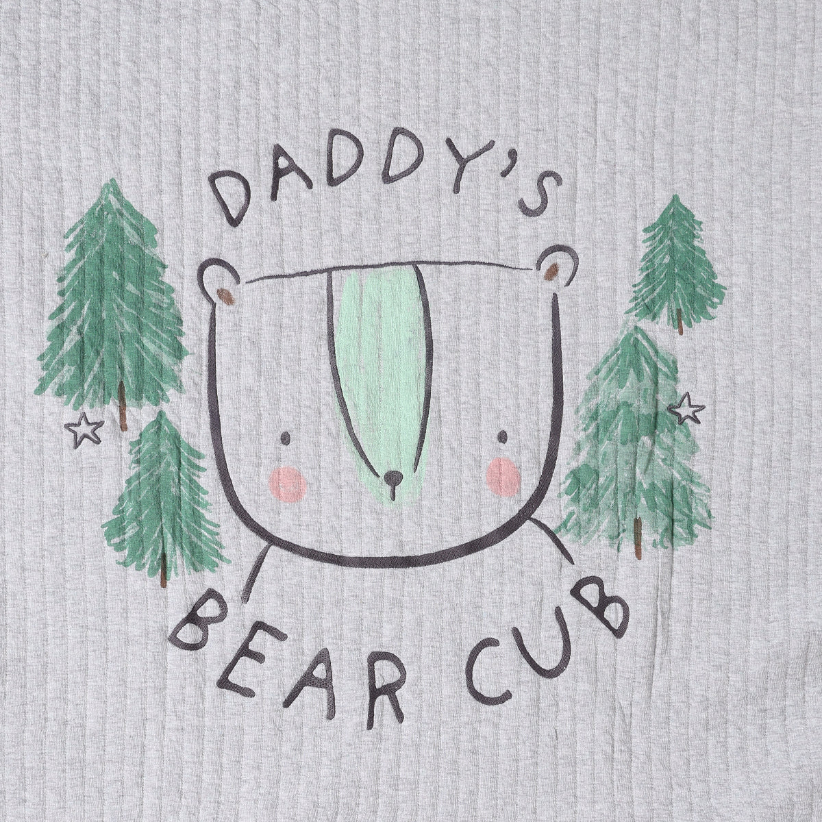 Baby Unisex Grey Cotton Printed Blanket for Daily Use