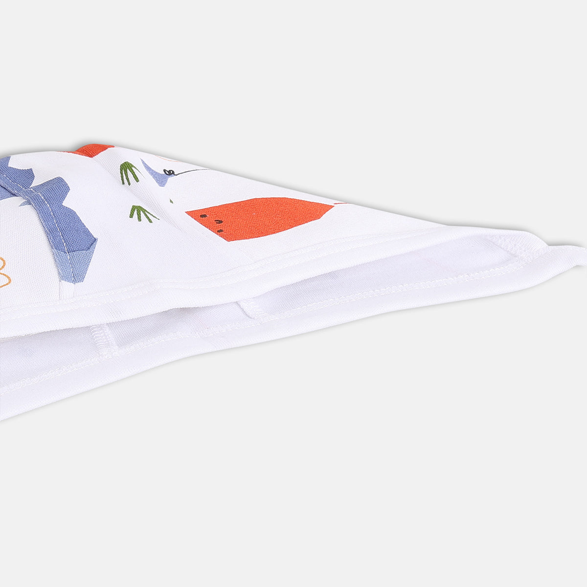 Unisex White and Mint Printed Tie-Up Caps Pack of 2 Soft Caps