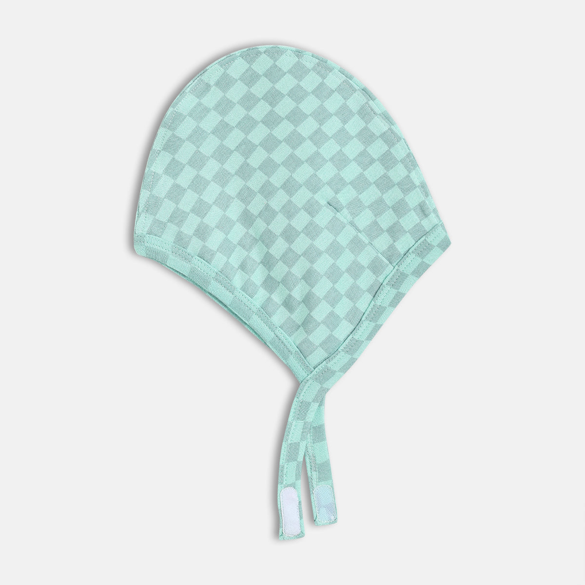 Unisex White and Mint Printed Tie-Up Caps Pack of 2 Soft Caps