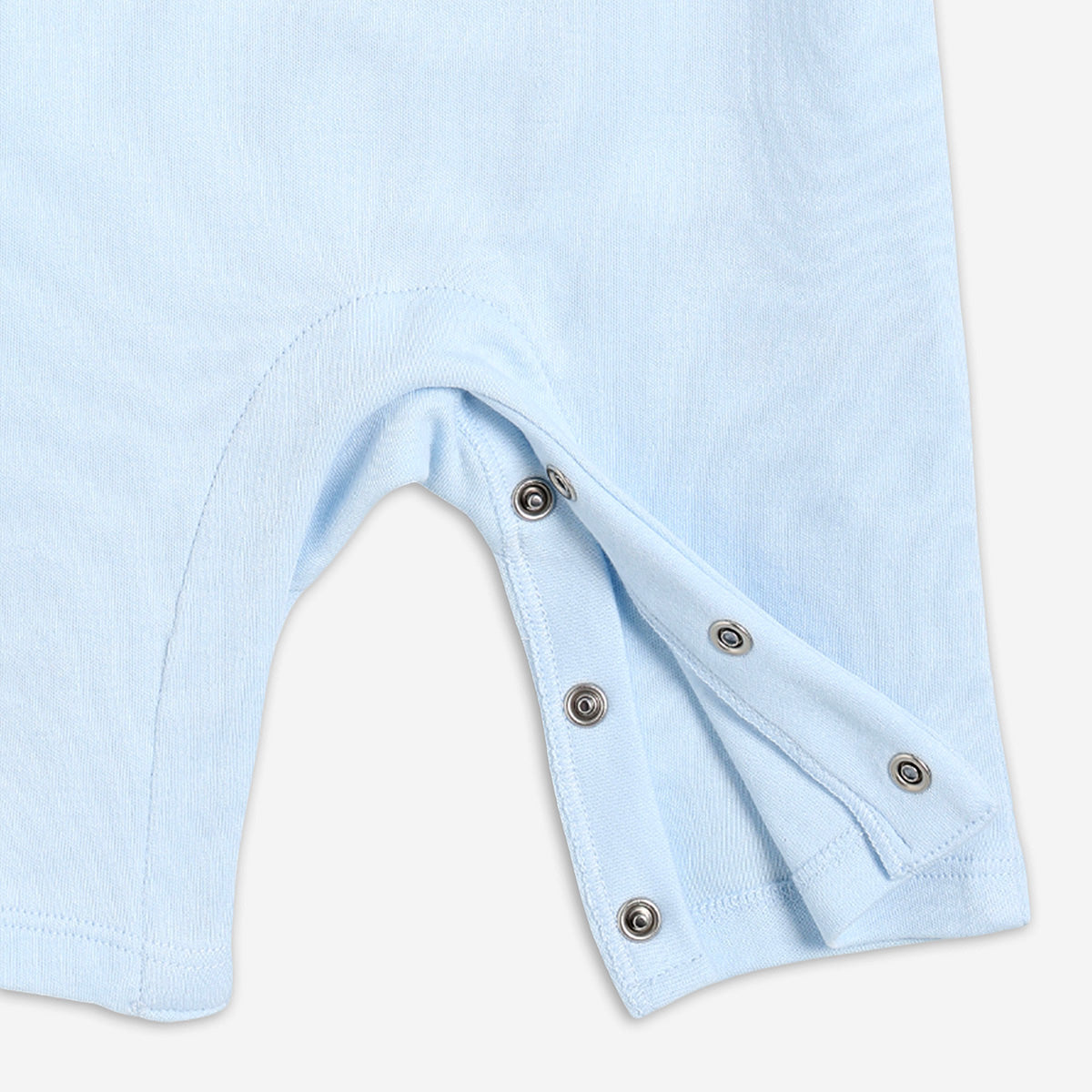 Baby Boys Printed Romper with Mittens and Booties Set of 3, Light Blue