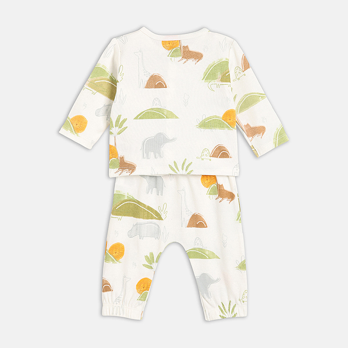 Baby Boys Printed Bodysuit with Shirt, Pants, Cap and Booties Set of 5, Cream