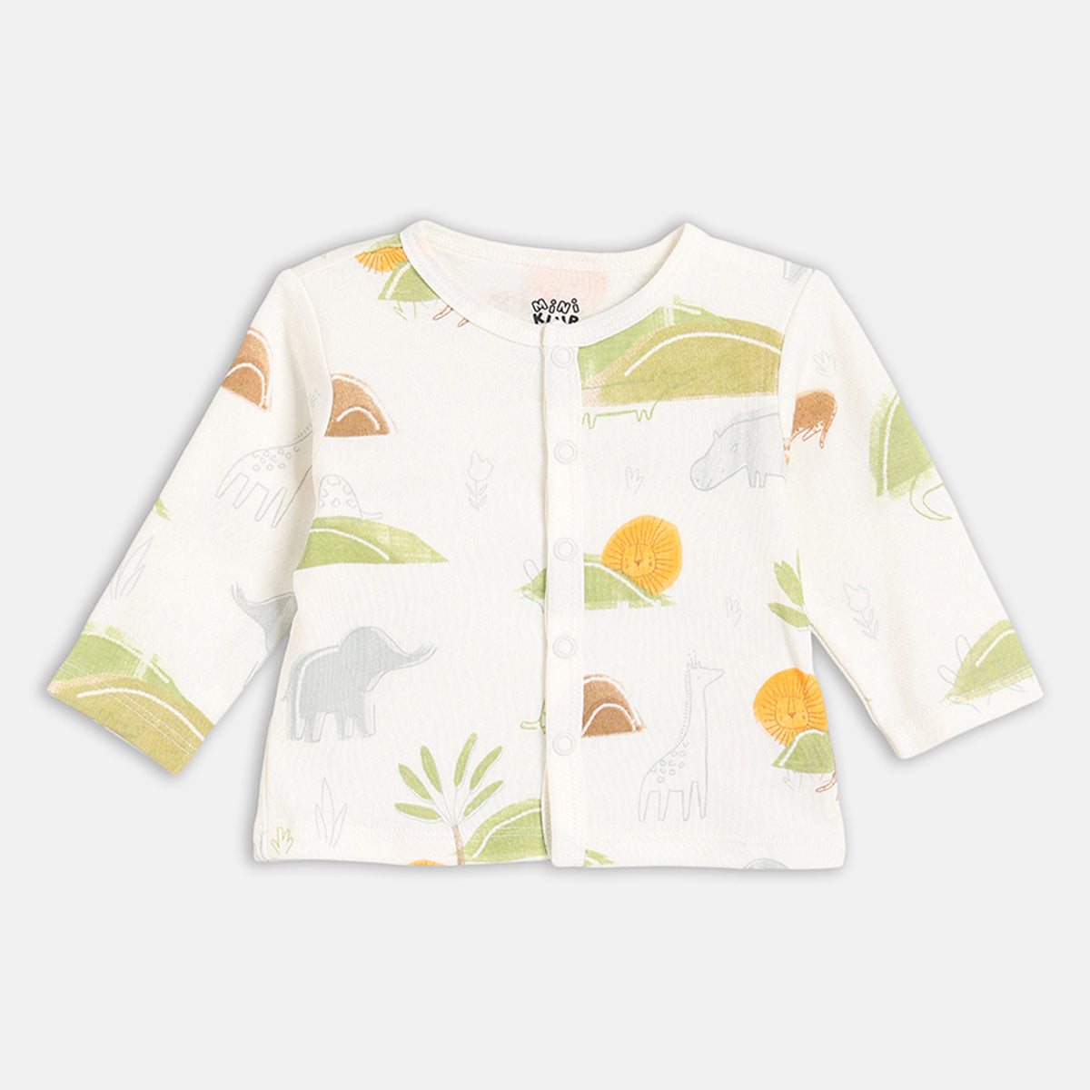 Baby Boys Printed Bodysuit with Shirt, Pants, Cap and Booties Set of 5, Cream